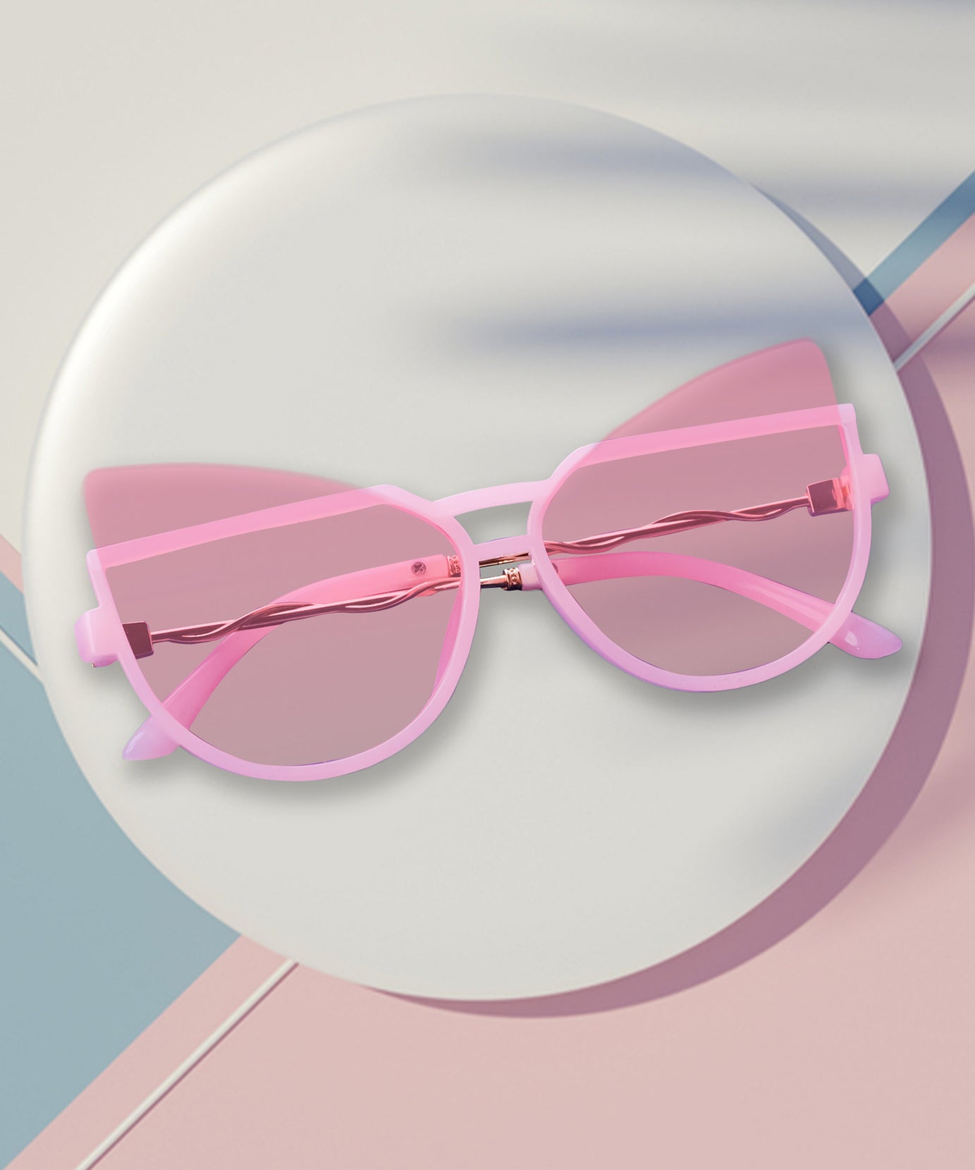 Spiky Cats-Eye UV Protected Sunglass - Pink