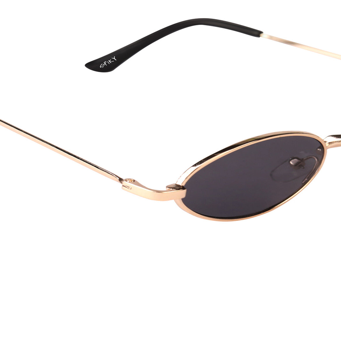 Spiky 100 % UV Protection Oval Sunglasses - Gold Black