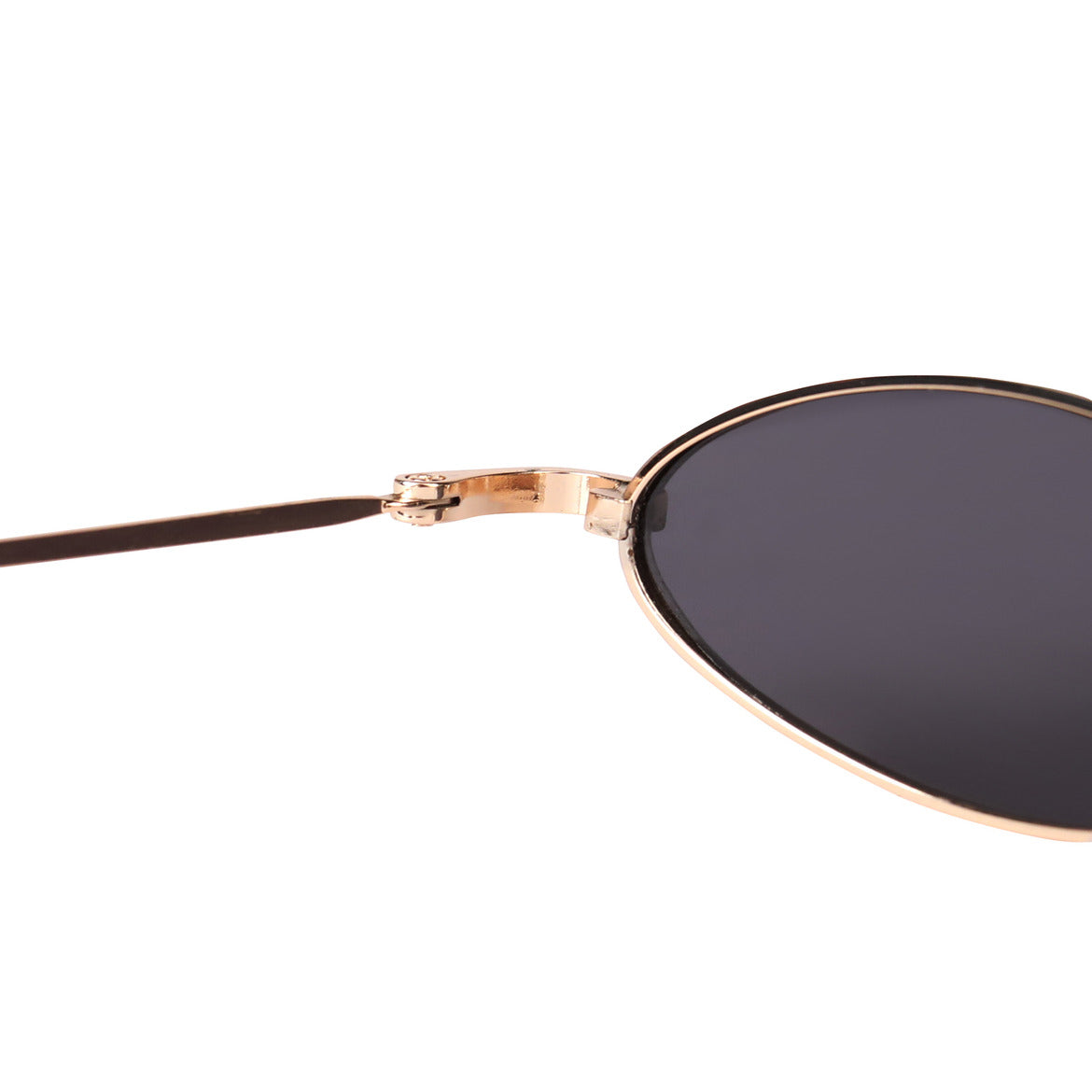 Spiky 100 % UV Protection Oval Sunglasses - Gold Black